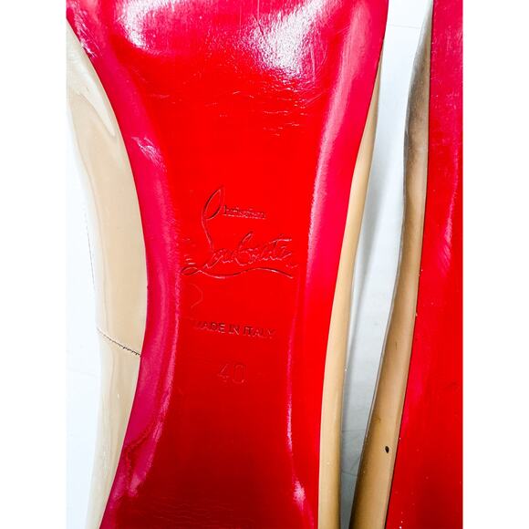 Christian Louboutin Very Prive 120 Nude Patent Leather Heels size 40 - Picture 5 of 8